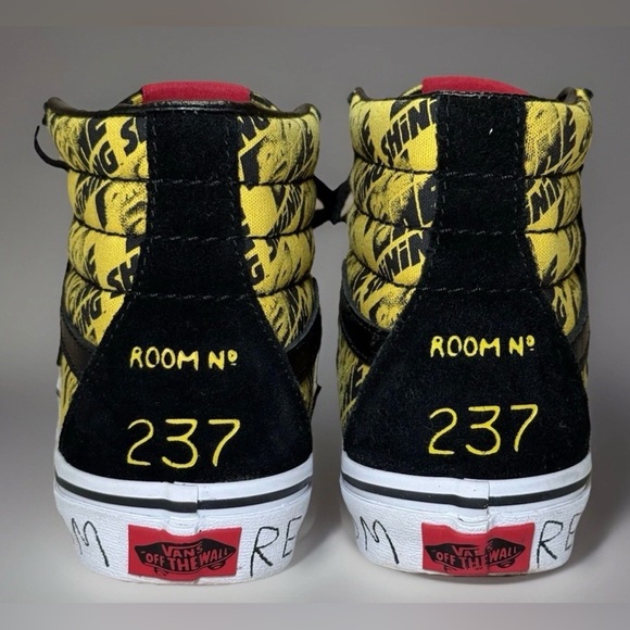 VANS x House Of Terror The Shining Sk8-Hi Mens Size 3.5 / Womens 5 Yellow Black - Picture 6 of 11